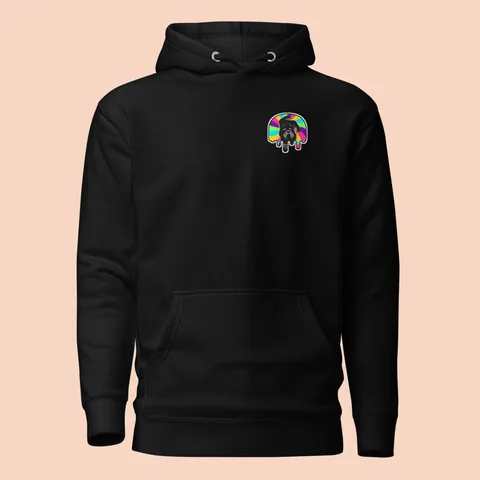 Premium Hoodie with the Acid Sun Bumba dog badge