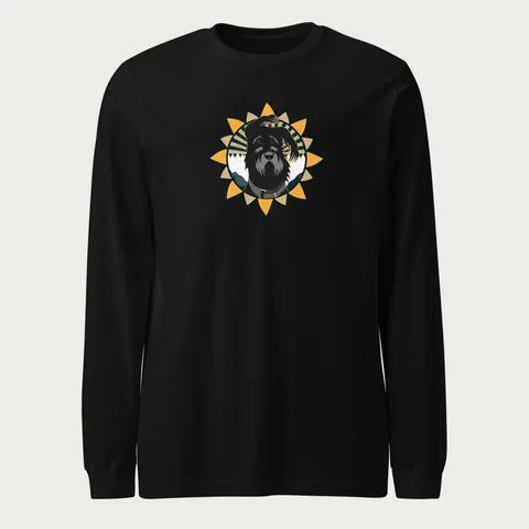 Long Sleeve Tee with the Bumba dog badge