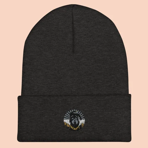 Cuffed Beanie with the Bumba Original Bumba dog badge