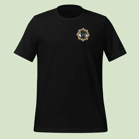 Classic Tee with the Bumba Original Bumba dog badge