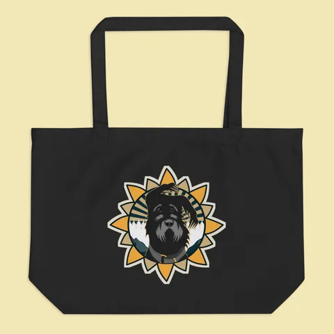 Large Tote with the Bumba Original Bumba dog badge