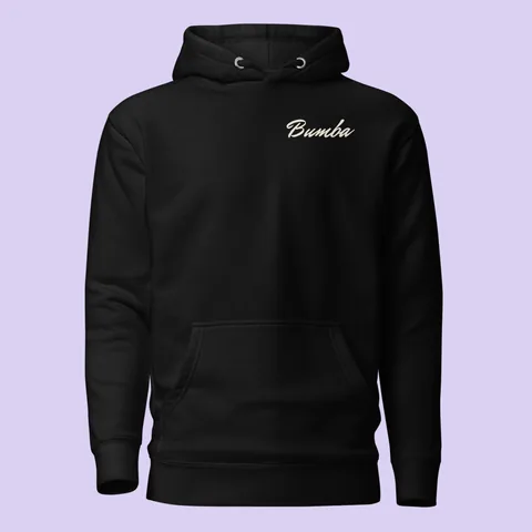Premium Hoodie with the Moonwalker Bumba dog badge