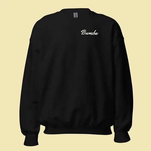 Crewneck Sweatshirt with the Revontuli Bumba dog badge