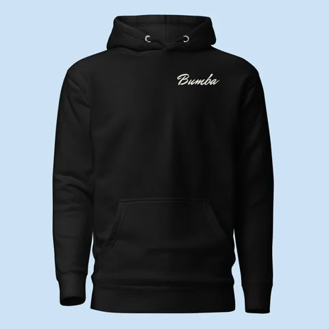 Premium Hoodie with the Zoomies Bumba dog badge