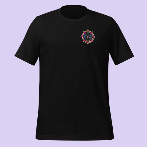 Classic Tee with the Zoomies Bumba dog badge